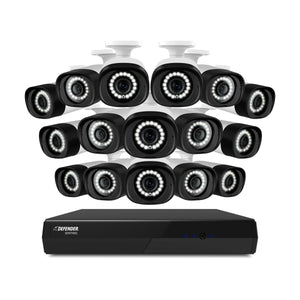 Sentinel 4K Ultra HD Wired 16 Channel PoE NVR Security System with 16 Cameras (Certified Open Box)