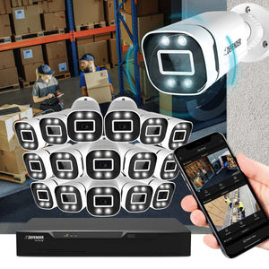4K Vision AI Smart Artificial Intelligence DVR Security System With 16 Cameras (Certified Open Box)