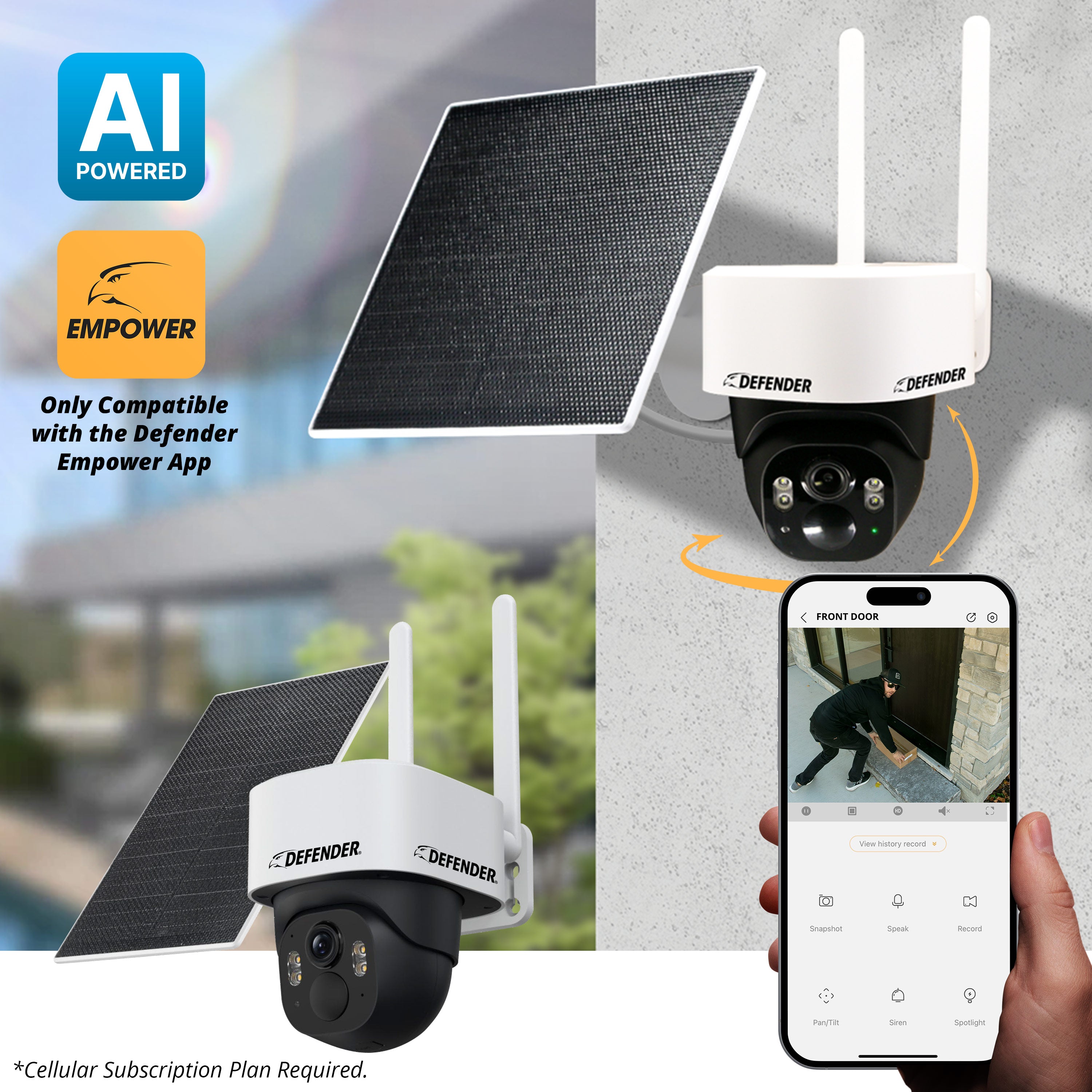4G Solar Powered 2K+ AI Frontier PTZ Wireless Security Camera