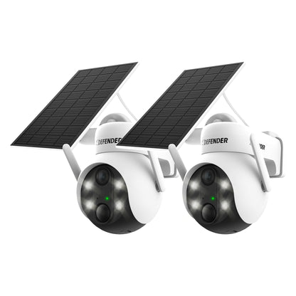Solar Powered 4K AI EverWatch PTZ Wireless Camera with 3W Solar Panel, 2 pc