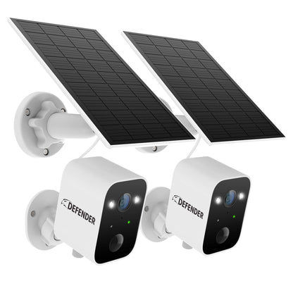 Solar Powered 4K AI EverWatch Wireless Security Camera, 3W Solar Panel, 2 pc