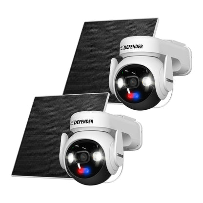 Solar Powered 4K AI Guard Ultra-Charge PTZ Wireless Security Camera with AOV, 2 Pack