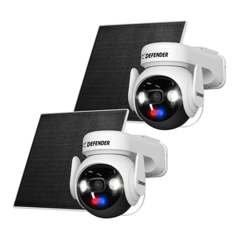 Solar Powered 4K AI Guard Ultra-Charge PTZ Wireless Security Camera with AOV, 2 Pack