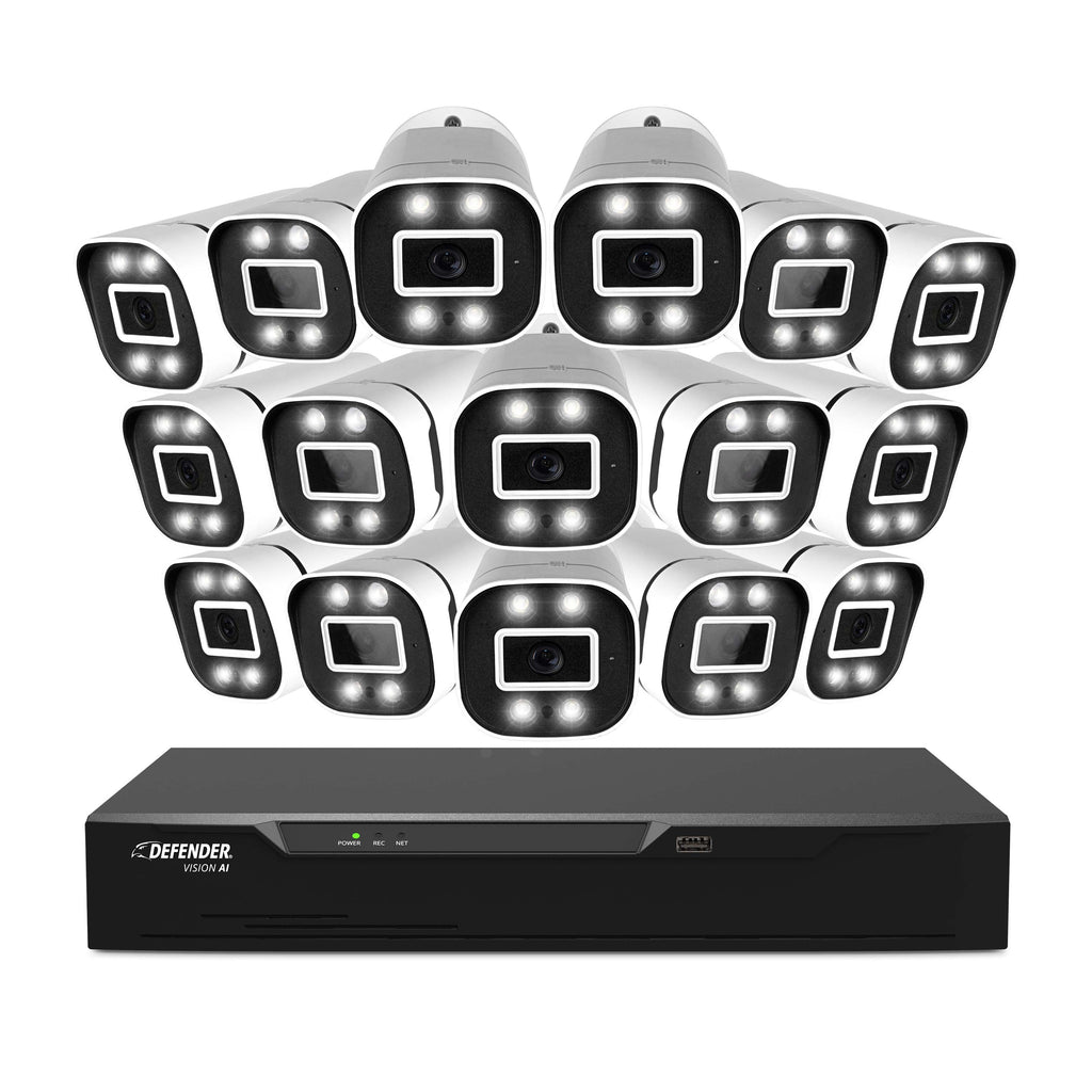 4K Vision AI Smart Artificial Intelligence DVR Security System With 16 Wired Cameras