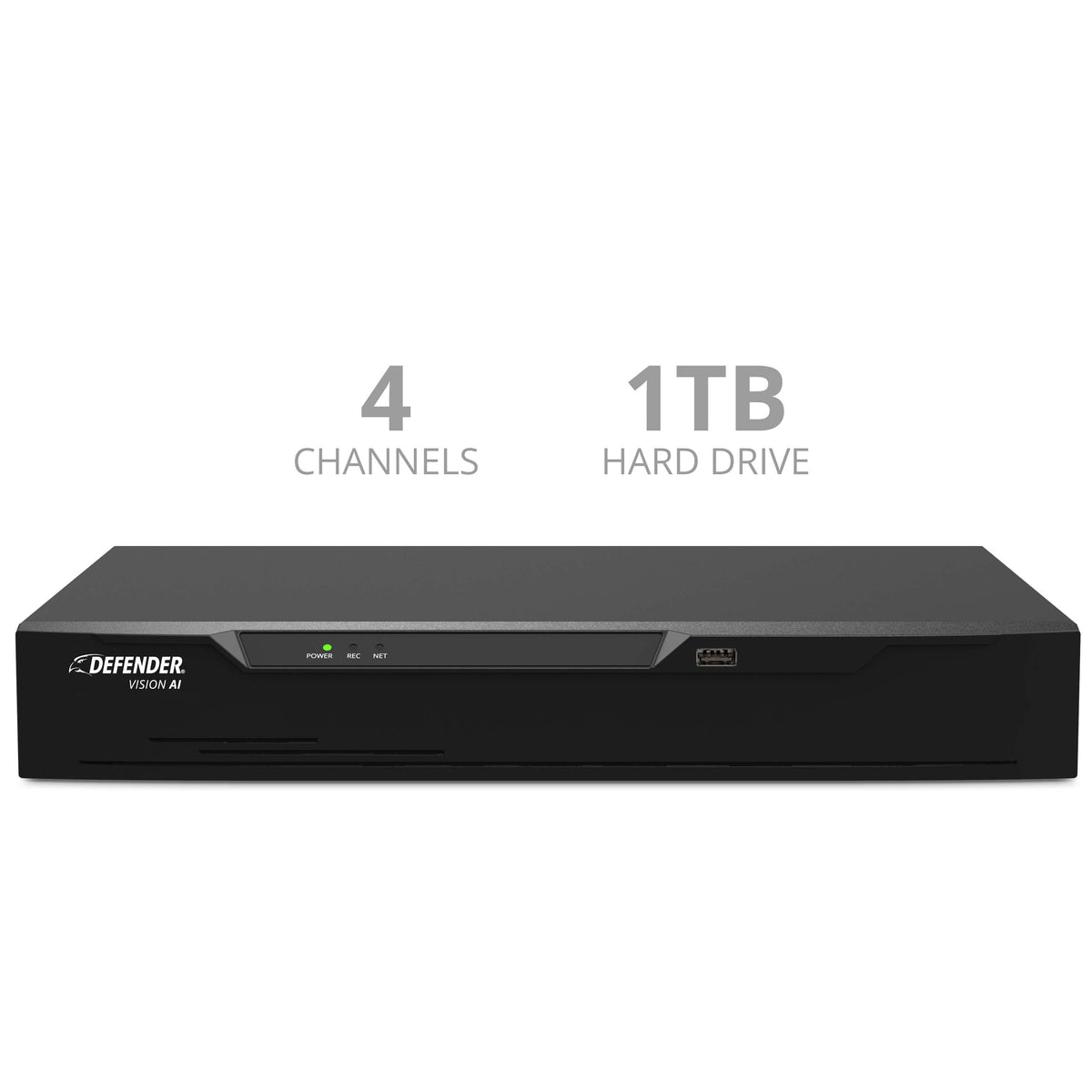 4K Vision AI Ultra HD 4 Channel DVR with 1TB HDD