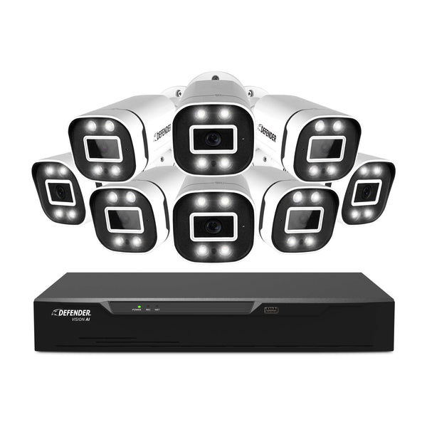 4K Vision AI Smart Artificial Intelligence DVR Security System With 8 Wired Deterrence Cameras