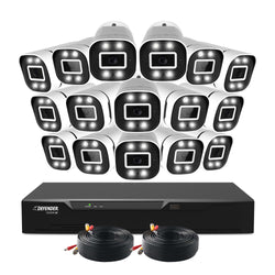 EXCLUSIVE BUNDLE: 4K Vision AI Ultra HD DVR Security System with 16 Wired Deterrence Cameras