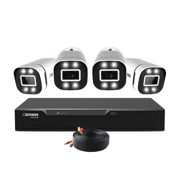 EXCLUSIVE BUNDLE: 4K Vision AI Ultra HD Wired DVR System with 4 Cameras