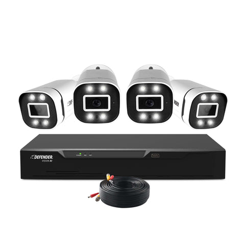 EXCLUSIVE BUNDLE: 4K Vision AI Ultra HD Wired DVR System with 4 Deterrence Cameras