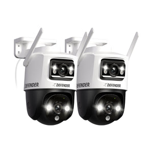 AI POWERED Guard Pro 3K PLUS Dual Lens PTZ Wi-Fi 6 Plug-in Security Camera, 2 Pack
