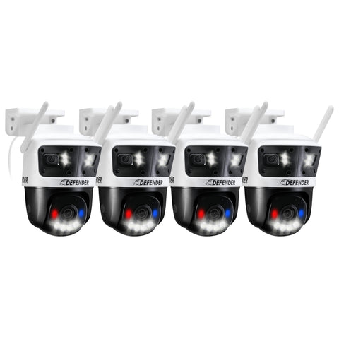 AI POWERED 3K+ Guard WIFI Tri-Lens PTZ Security Camera, 4 pc