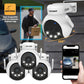 AI POWERED 4K Everwatch PTZ 360° Wi-Fi Plug-in Power Security Camera with 64GB SD Card, 3 Pack