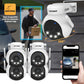 AI POWERED 4K Everwatch PTZ 360° Wi-Fi Plug-in Power Security Camera with 64GB SD Card, 4 Pack