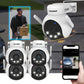 AI POWERED 4K Everwatch PTZ 360° Wi-Fi Plug-in Power Security Camera with 64GB SD Card, 4 Pack