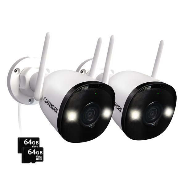 AI POWERED 4K Guard Pro Wi-Fi 6 Plug-in Security Camera with 64GB SD C