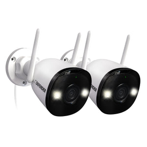 AI POWERED 4K Guard Pro Wi-Fi 6 Plug-in Security Camera, 2 Pack