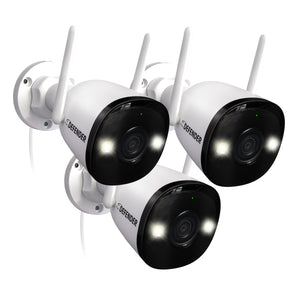 AI POWERED 4K Guard Pro Wi-Fi 6 Plug-in Security Camera, 3 Pack