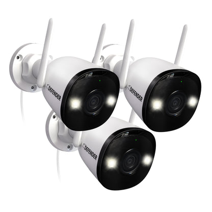 AI POWERED 4K Guard Pro Wi-Fi 6 Plug-in Security Camera, 3 Pack