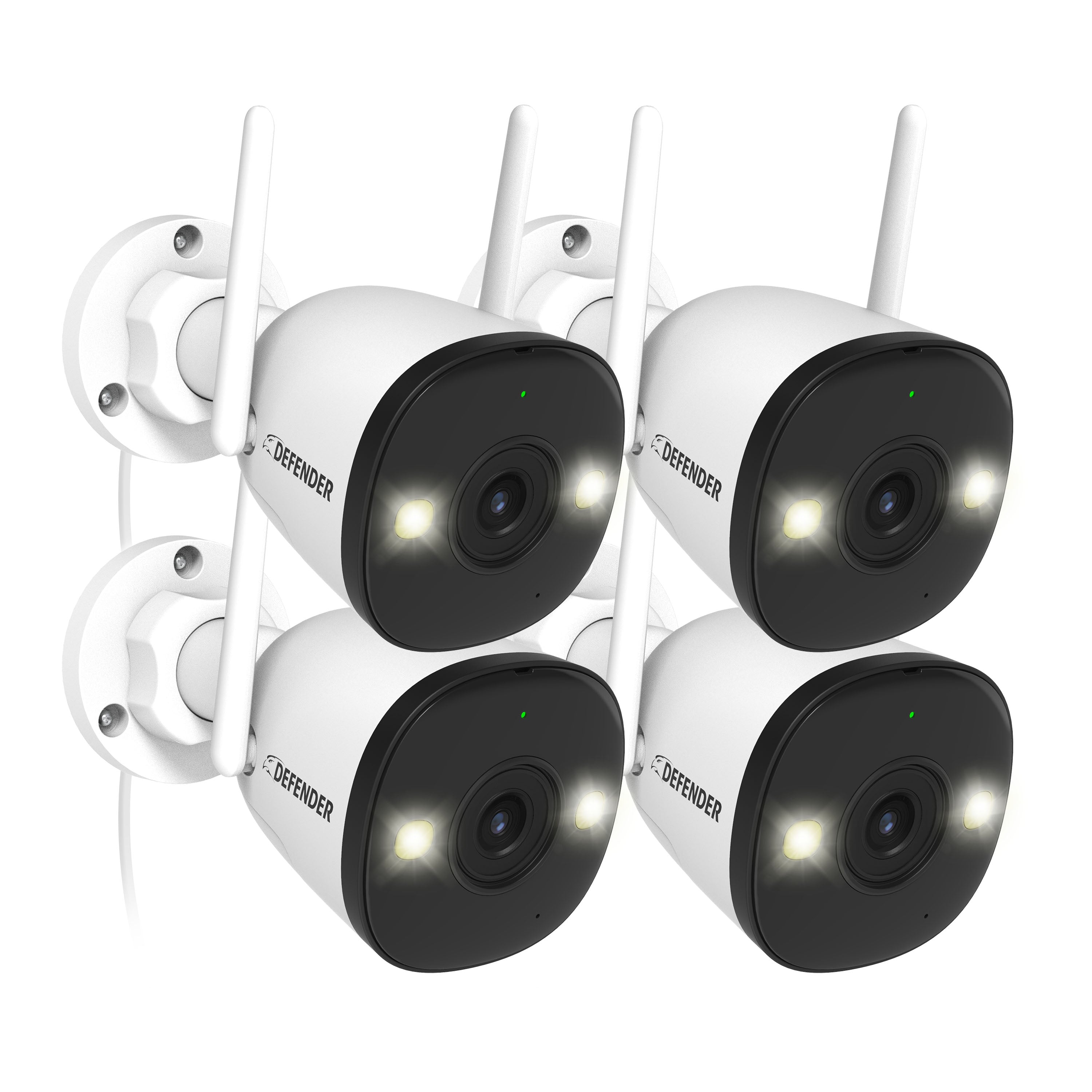Security Camera 4 AI POWERED 4K Guard Pro Wi-Fi 6 Plug-in Security Camera, 4 Pack