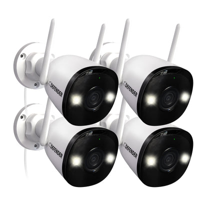 AI POWERED 4K Guard Pro Wi-Fi 6 Plug-in Security Camera, 4 Pack
