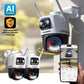 AI POWERED 2K Guard MAX Extreme Night Color Dual Lens PTZ Camera, 2pc