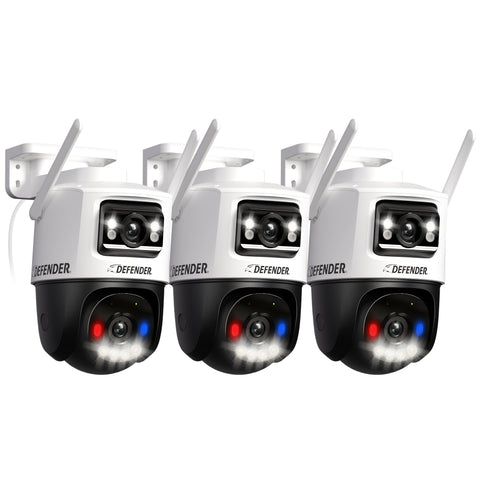 AI POWERED 2K Guard MAX Extreme Night Color Dual Lens PTZ Camera, 3pc