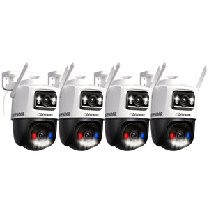 AI POWERED 2K Guard MAX Extreme Night Color Dual Lens PTZ Camera, 4pc