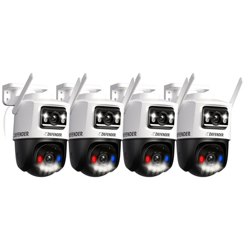 AI POWERED 2K Guard MAX Extreme Night Color Dual Lens PTZ Camera, 4pc