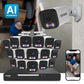 AI POWERED Sentinel 4K Wired 16 Channel PoE NVR  Security System, 16 Metal Cameras, 12TB HDD