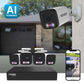 AI POWERED Sentinel 4K Ultra HD Wired 8 Channel PoE NVR  Security System, 4 Metal Cameras &  1TB HDD