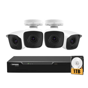 AI POWERED 4K Vision AI 4 Channel DVR Security System with 1TB HDD & 4 Vision Cameras