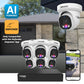AI POWERED Sentinel Pro Turret 4K Wired 8CH NVR PoE, 6 Metal Cameras