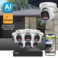 AI POWERED Sentinel Pro Turret 4K Wired 8CH NVR PoE Security System, 8 Metal Cameras & 1TB HDD