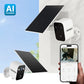 Solar Powered 4K AI EverWatch Wireless Security Camera, 3W Solar Panel