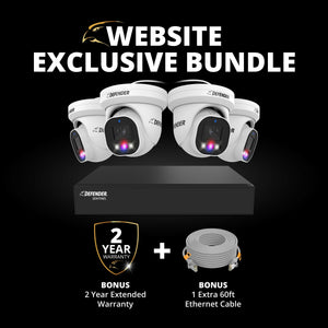 EXCLUSIVE BUNDLE: AI POWERED Sentinel Pro Turret 4K Wired 8CH NVR PoE System, 4 Metal Cameras & 1TB