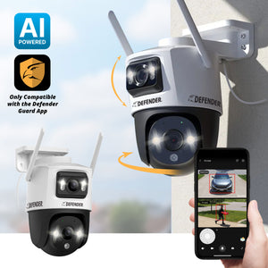 AI POWERED Guard Pro 3K PLUS Dual Lens PTZ Wi-Fi 6 Plug-in Security Camera with 64GB SD Card