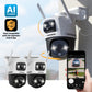 AI POWERED Guard Pro 3K PLUS Dual Lens PTZ Wi-Fi 6 Plug-in Security Camera with 64GB SD Card, 2 Pack
