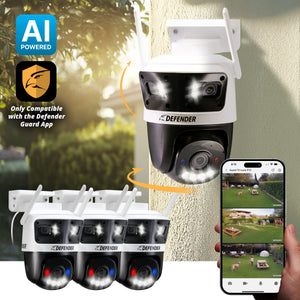 AI POWERED 3K+ Guard WIFI Tri-Lens PTZ Security Camera, 3 pc