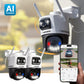 AI POWERED 2K Guard MAX Extreme Night Color Dual Lens PTZ Camera, 2pc
