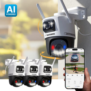 AI POWERED 2K Guard MAX Extreme Night Color Dual Lens PTZ Camera, 3pc