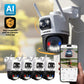 AI POWERED 2K Guard MAX Extreme Night Color Dual Lens PTZ Camera, 4pc