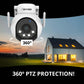 EXCLUSIVE BUNDLE: AI POWERED 4K Everwatch PTZ Wi-Fi Plug-in Security Camera, 128GB SD Card, 4 Pack