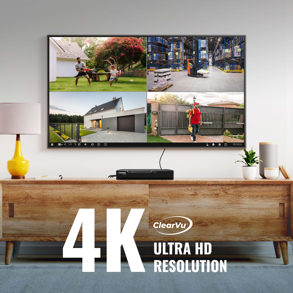 4K Vision AI Smart Artificial Intelligence DVR Security System With 4 Wired Cameras