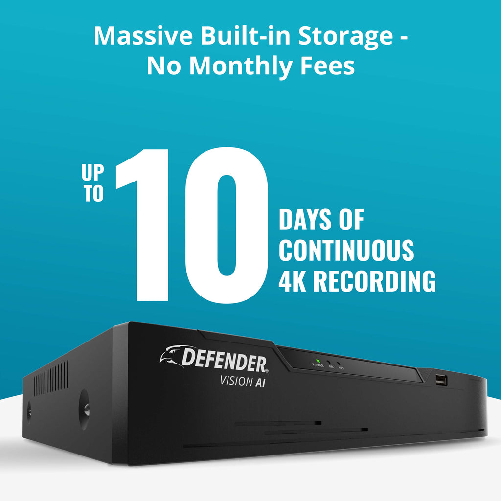 EXCLUSIVE BUNDLE: 4K Vision AI Ultra HD Wired DVR System with 8 Cameras