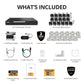 EXCLUSIVE BUNDLE: AI POWERED Sentinel 4K PoE NVR Wired Security System, 2TB HDD & 16 Metal Cameras