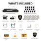 EXCLUSIVE BUNDLE: AI POWERED Sentinel Pro Turret 4K Wired 8CH NVR PoE System, 16 Metal Cameras & 12TB