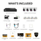 AI POWERED Sentinel Pro Turret 4K Wired 8CH NVR PoE Security System, 4 Metal Cameras & 1TB HDD