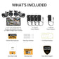PHOENIXHD Non-WiFi Plug-in Power Security System with 10.1” HD Monitor & 4 Cameras