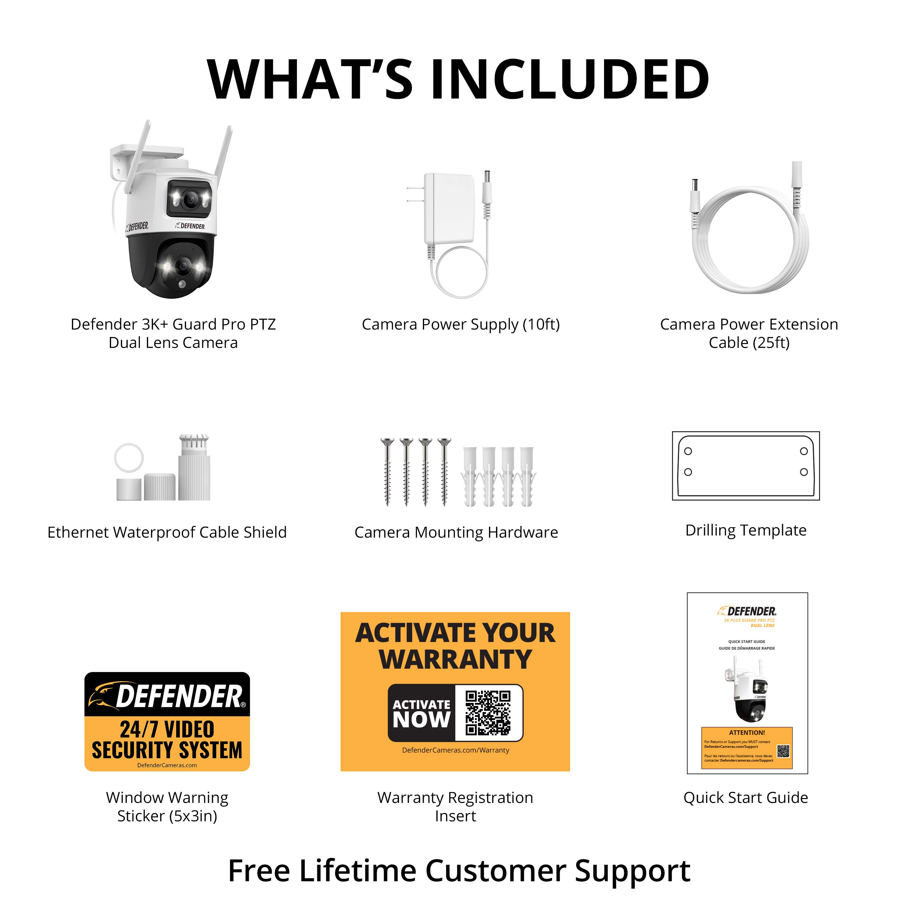 AI POWERED Guard Pro 3K PLUS Dual Lens PTZ Wi-Fi 6 Plug-in Security Ca