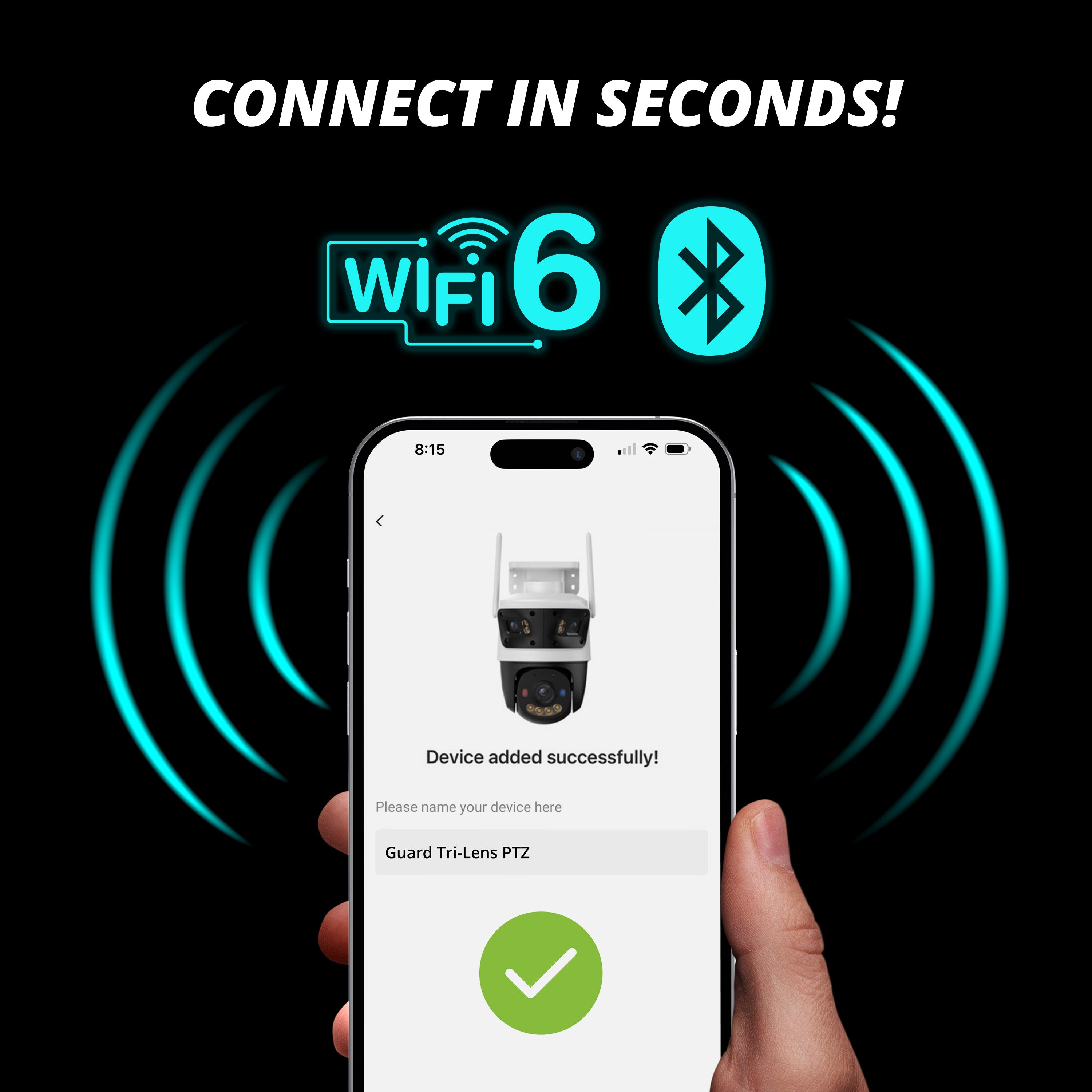 AI POWERED 3K+ Guard WIFI Tri-Lens PTZ Security Camera